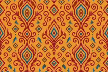 Colorful vector background pattern with traditional ethnic motifs, symbolizing culture, heritage, artistry, diversity, identity, harmony, history, and decorative design elements.