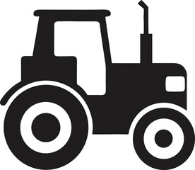 agricultural tractor icon silhouette vector
