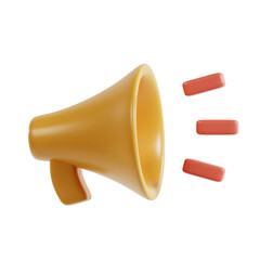 3d icon rendering loudspeaker advertising