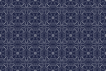 Circuit Board Geometric Seamless Pattern