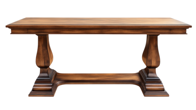 Classic Wooden Table with Ornate Legs and Detail