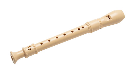 Naklejka premium Isolated recorder musical instrument wind instrument woodwind instrument for music class and education on transparent background