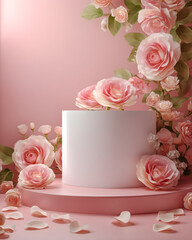 wedding bouquet with pink roses and card