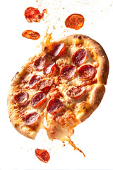 pizza isolated on white background