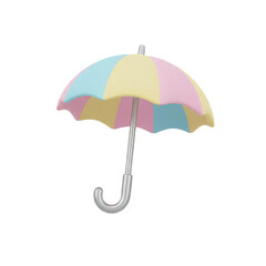 Colorful pastel umbrella illustration perfect for summer campaigns, weather protection, and design