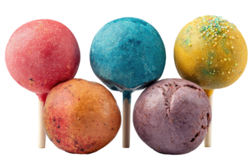 Colorful cake pops arranged like Olympic rings