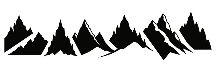 Mountain Silhouette Design for Vector Graphics