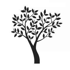 Obraz premium Black Tree and Leafs. Vector2...