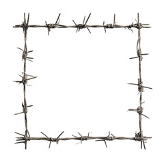 Square frame of barbed wire (1)