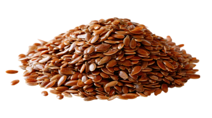 Flax Seeds Pile Natural Source of Omega-3 Fatty Acids