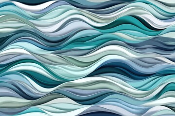 Abstract wavy pattern in shades of blue and green