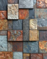 Abstract stone tiles in various shades
