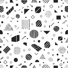 Geometric shapes seamless with background in the style of boldly black and white
3