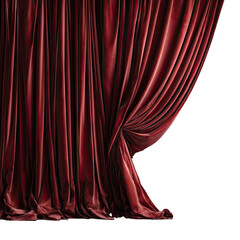 Rich maroon velvet theater curtains