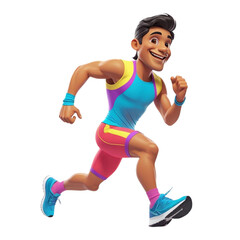 3D runner character for fitness and marathon concepts.