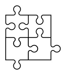 Simple pieces of puzzle pattern