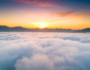 Sunrise over a sea of clouds (1)