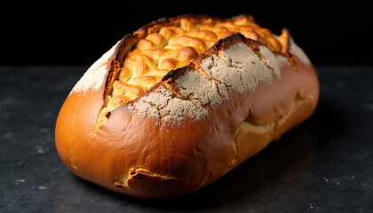 Artisan Bread Loaf Freshly Baked with Golden Crust and Texture