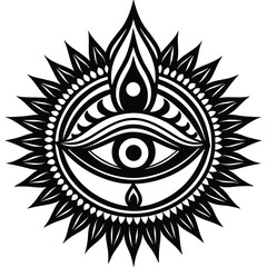 Durga eye symbol Mahishasuramardini style