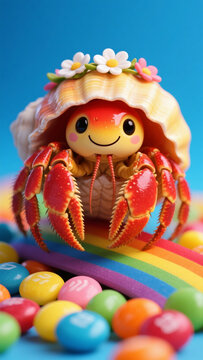 Naklejki Colorfull hermit crab 279202