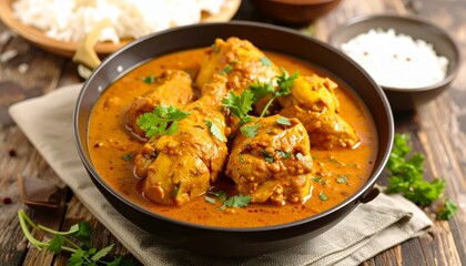Fototapeta premium chicken curry with rice