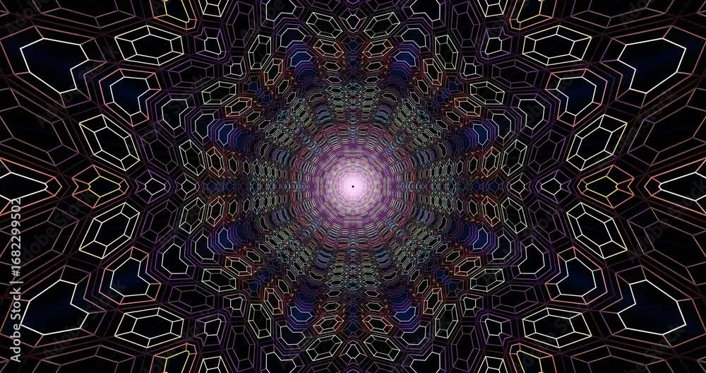 Wall mural dynamic abstract pattern creates a mesmerizing visual experience with vibrant colors and geometric s