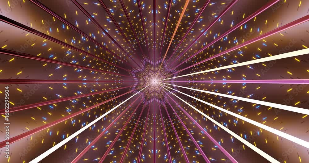 Wall mural bright and vibrant lines radiate from a central point, creating a mesmerizing visual experience. the
