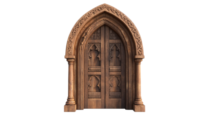 Ornate Wooden Doorway Carved Archway Entrance Design