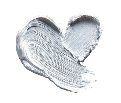 A light gray heart-shaped smudge