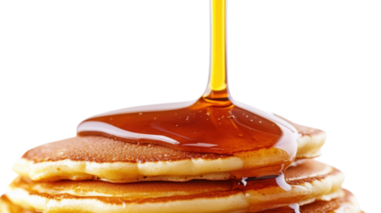 Pancake Tower with Syrup Cascade Breakfast Treat