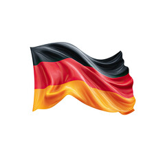 Fototapeta premium Waving German flag, vibrant colors. Smooth, flowing fabric