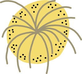 yellow, flower, blossom, bloom, floral, nature, plant, botanical, petal, pollen, stamen, drawing, illustration, doodle, abstract, art, graphic, design, vibrant, bright, cheerful, sunny, summer, decora