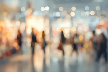 Blurred indoor shopping scene