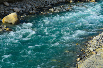 water and rocks in mountain creek