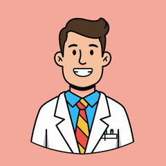 Fototapeta premium cartoon doctor with stethoscope