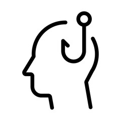 Mind Manipulation Line Icon of Phishing Awareness Icon Set