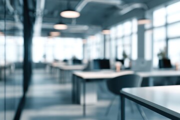 Fototapeta premium Blurred modern office interior (1)