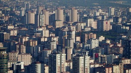 Istanbul Urban landscape view of a bustling city skyline