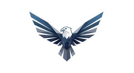 Geometric Abstract Eagle: Stylized Bird of Prey Illustration.