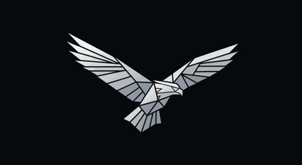 Obraz premium Geometric Eagle Design Stylized Eagle Origami Eagle Abstract Eagle Polygon Eagle Flying Eagle.