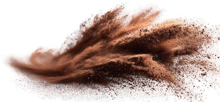 Abstract textured swirl of light brown and beige