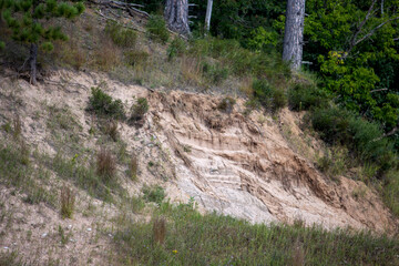 A sandy cliff in the country