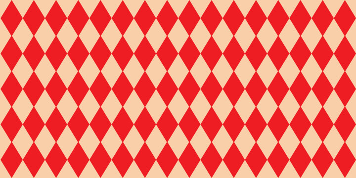 Seamless abstract geometric pattern of multicolored rhombuses in a row on a light background, harlequin motifs, hand drawn illustration,flat style.Seamless Harlequin pattern featuring elegant diamond.