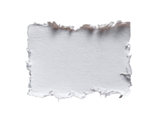 A textured, off-white paper fragment with irregular edges