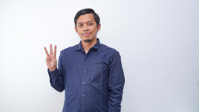 Young men gesturing sign language