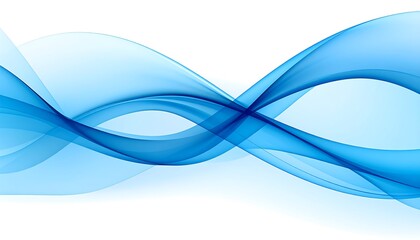 Blue Abstract Waves Background.