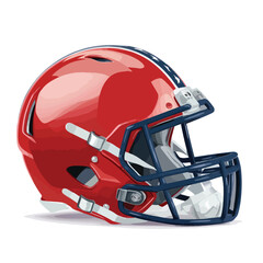 Fototapeta premium helmet football isolated in White Background, helmet football vector, Flat lay vector illustration