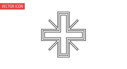 Obraz premium Download vector graphic of star of life cross emergency medical services symbol for free commercial use