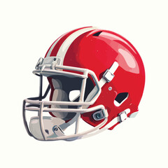 Fototapeta premium helmet football isolated in White Background, helmet football vector, Flat lay vector illustration