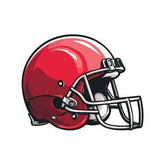 Fototapeta premium helmet football isolated in White Background, helmet football vector, Flat lay vector illustration